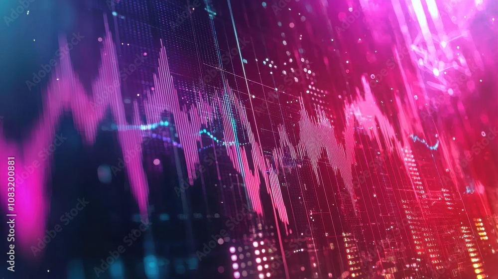Poster abstract digital data visualization background
