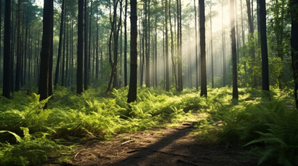 Obraz premium morning in the forest