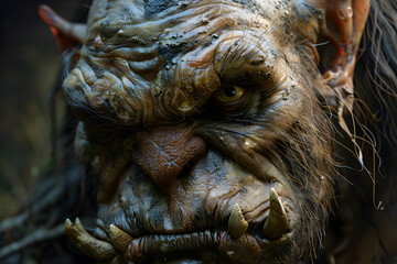 Monstrous Ogre Face - A Chilling Entity From Folklore Legends