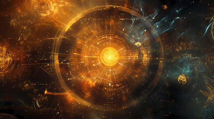 Obraz premium Quantum physics abstract concept. Quantum. Illustration