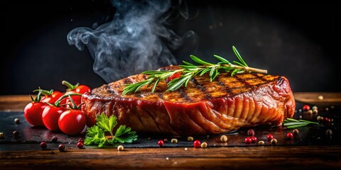 This minimalistic steak illustration set on a white background is ideal for food-themed designs, culinary graphics, and branding that emphasizes simplicity and elegance.