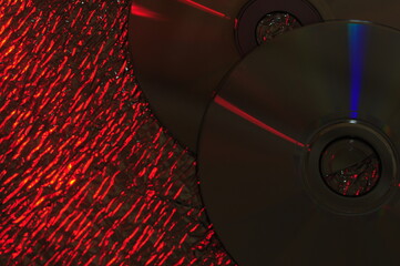 close up of a cd dvd