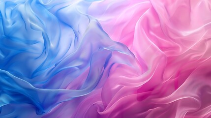 Obraz premium A soft blend of blue and pink sheer fabric creating an elegant and dreamy visual effect.