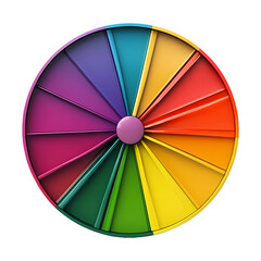 Obraz premium A Colorful Wheel isolated on transparent background