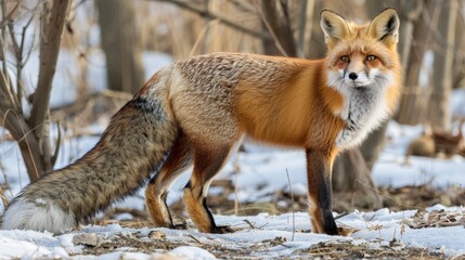 Majestic Red Fox in Natural Habitat