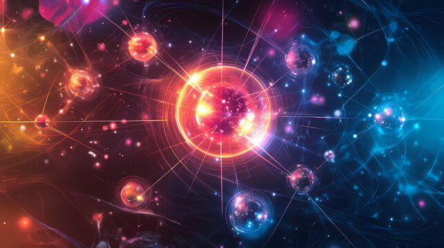 A visual representation of quantum mechanics. Quantum. Illustration