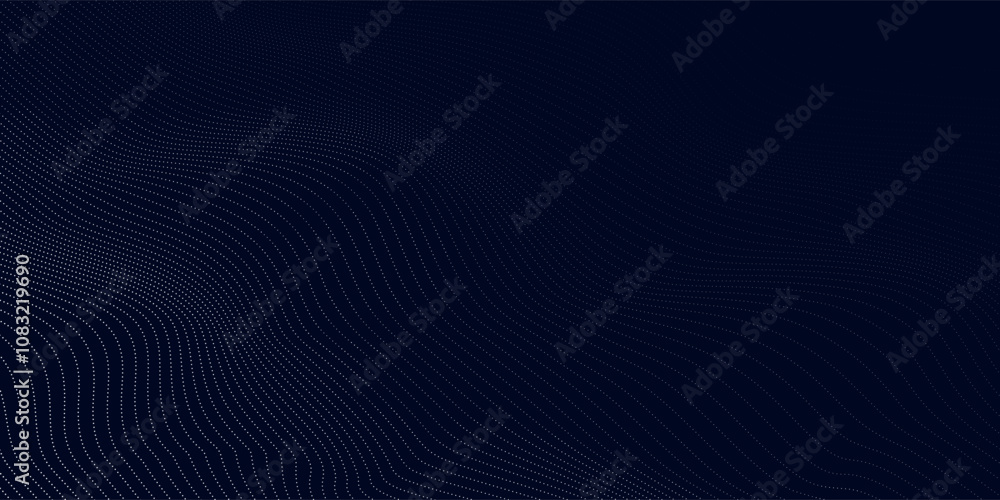 Poster abstract digital wave particles. futuristic dot wave. technology background vector. vector illustrat