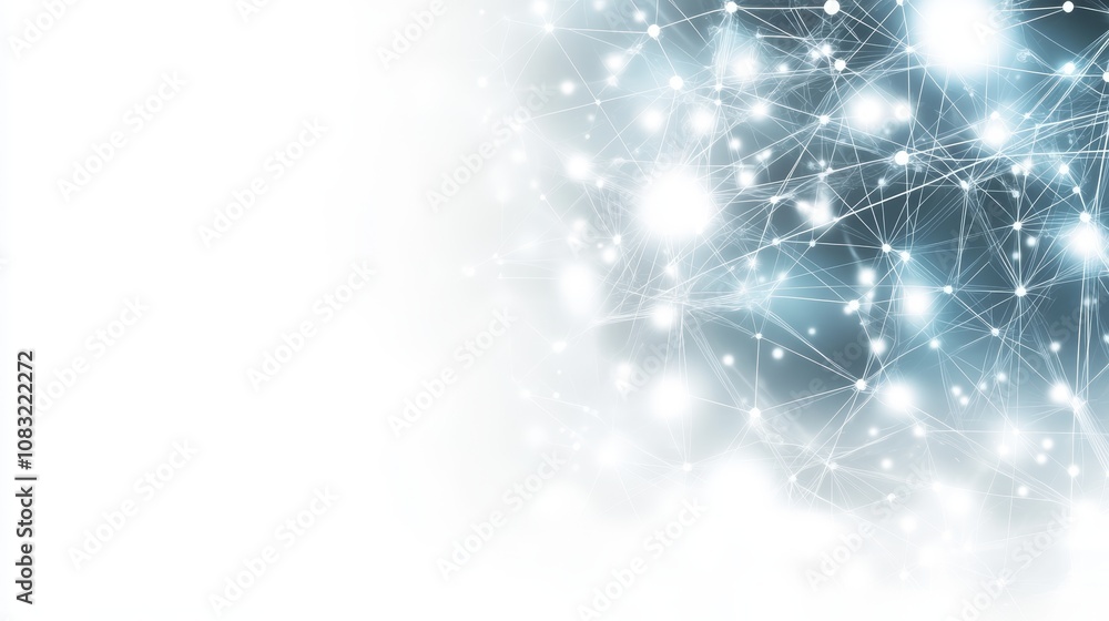 Poster abstract digital network background with white space for text.