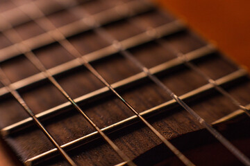 acoustic guitar close up