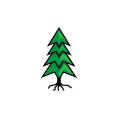 Obraz premium christmas pines tree icon design vector illustration