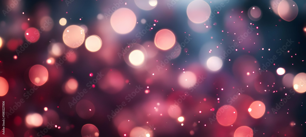 Aufkleber a vibrant background with colorful bokeh lights creating a dreamy, festive atmosphere.