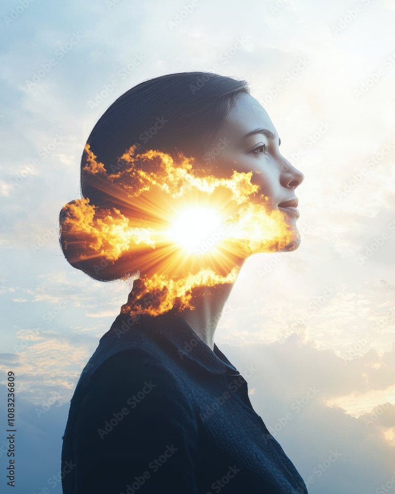 Poster explore the transformative power of imagination through surreal visuals representing inner light and