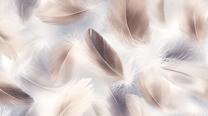 Fototapeta premium Soft feather pattern in neutral colors
