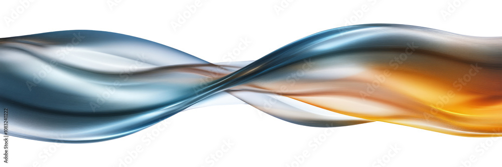 Poster grey blue and gold gradient solid wave movement 3d abstract gradient motion render isolated on trans