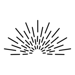 Obraz premium Sun rise line icon 