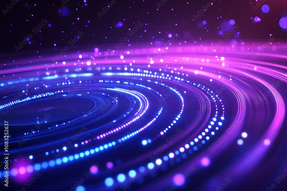 Poster colorful swirling light patterns create a mesmerizing abstract background in vibrant hues during an 