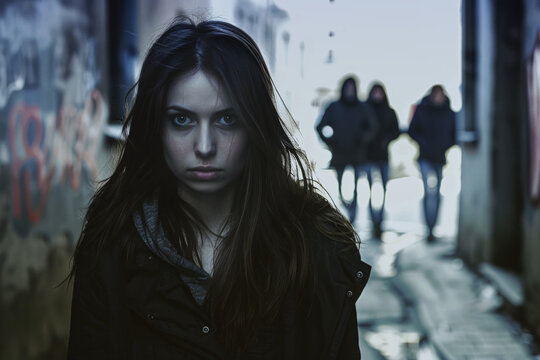 portrait of a person in fear
