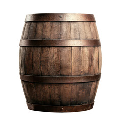 Fototapeta premium Rustic wooden barrel with metal bands