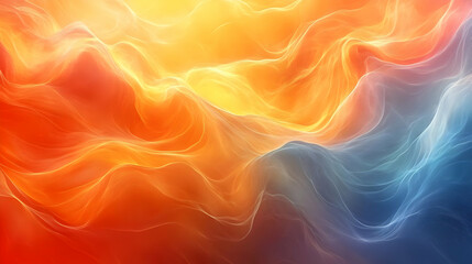 Obraz premium Abstract Background with Flowing Lines in Orange and Blue