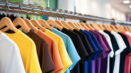 Fototapeta premium colorful clothes in a shop