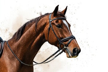 Obraz premium Portrait of a Brown Horse