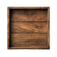 Rustic wooden tray with three compartments