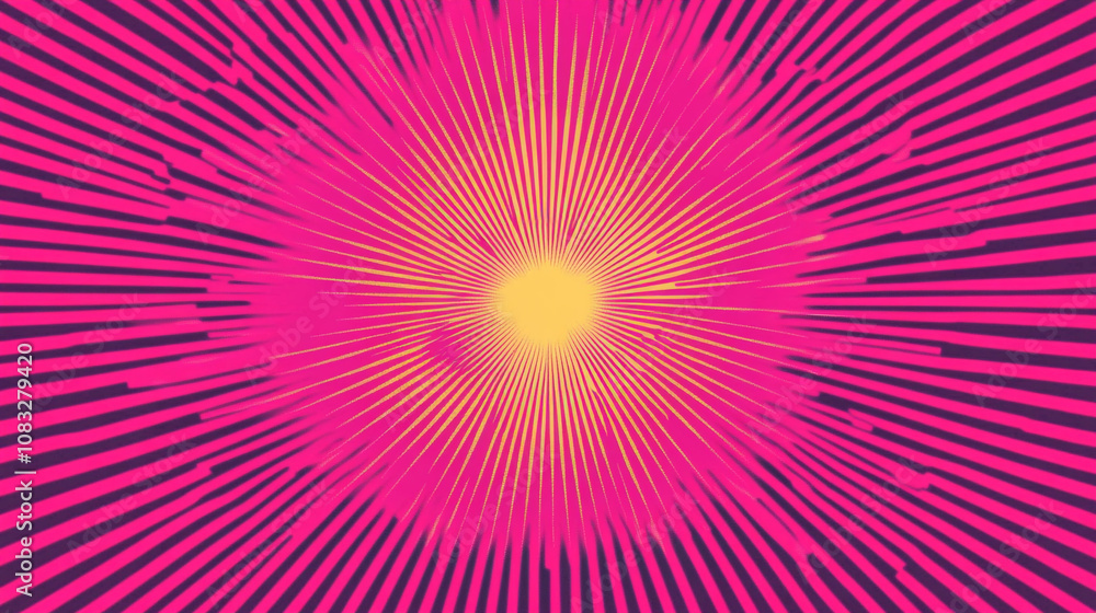 Aufkleber bright radial burst with vibrant colors radiating from a central point in a dynamic pattern