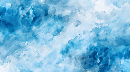 Obraz premium Blue Monochrome Watercolor Background