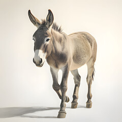 Obraz premium a donkey is shown on a white background with a white background.