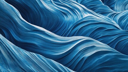 Obraz premium Abstract Blue Waves in Nature