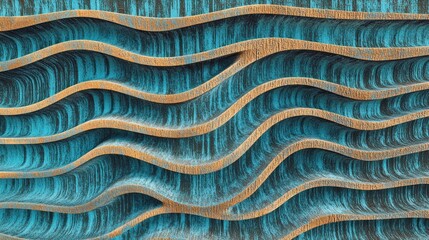 Abstract Wavy Wooden Pattern