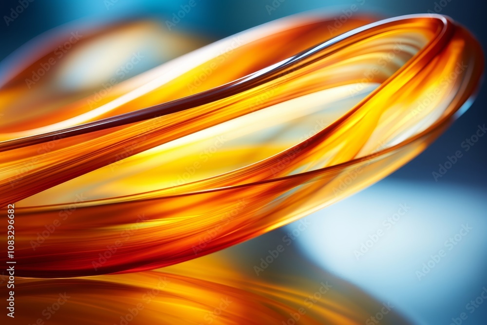 Aufkleber fluid and smooth shapes creating abstract background illustration for artistic designs