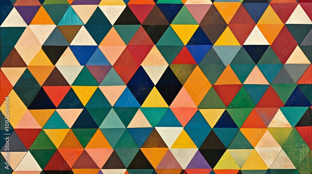 Poster repeated triangles with slight rotation