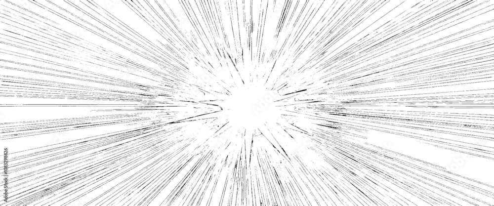 Poster vector circular starburst explosion texture. distressed uneven grunge background.