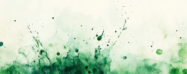 Obraz premium Vibrant Green Watercolor Splash Accents