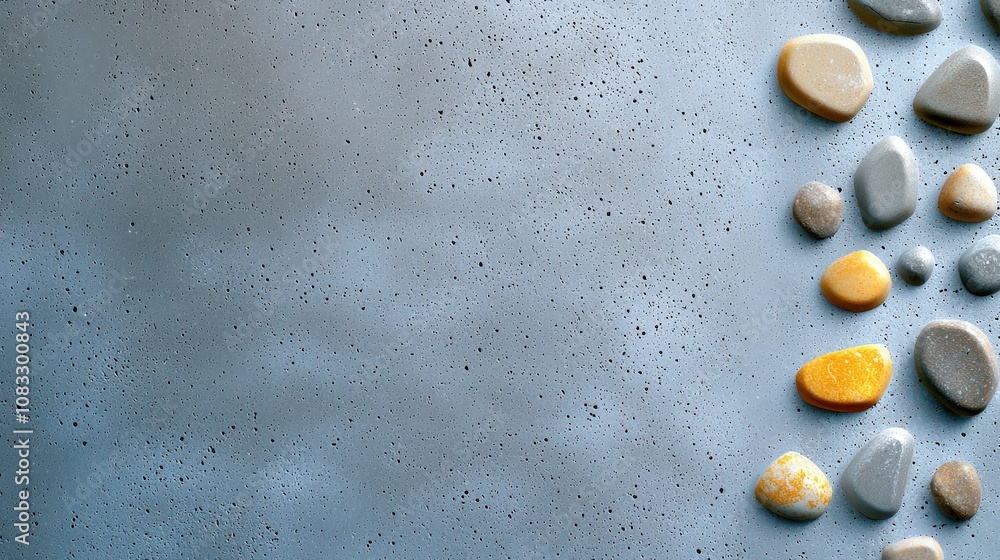 Poster polished concrete texture background in high resolution with a seamless and slightly speckled finish