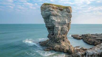 Sea Stack Rock Formation on the Coast