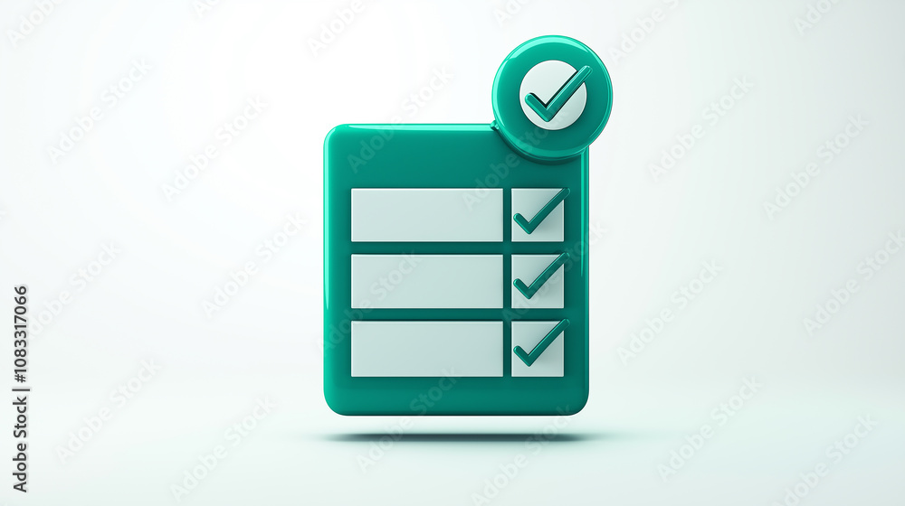 Poster Checklist with check marks showing completion of tasks