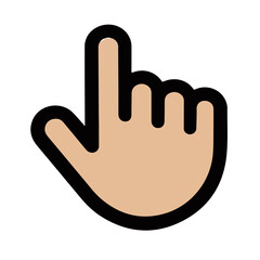 Hand cursor icon set vector on white background, Hand cursor icon