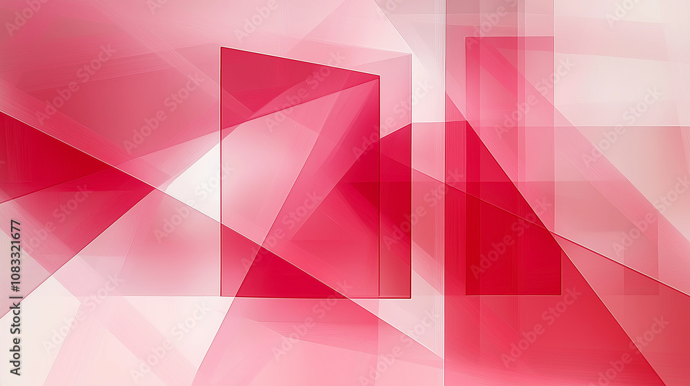 Aufkleber Abstract geometric red and white background creating dynamic visual effect
