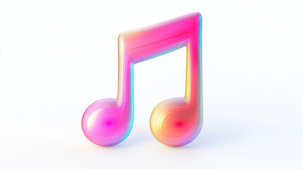 Colorful music note representing melody and harmony