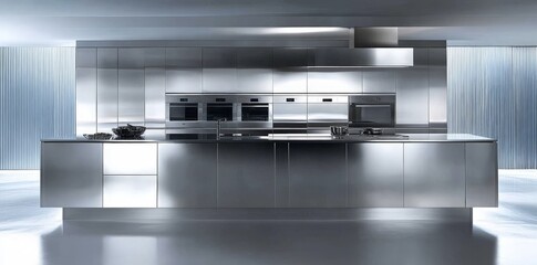 Fototapeta premium Modern Stainless Steel Kitchen Design.