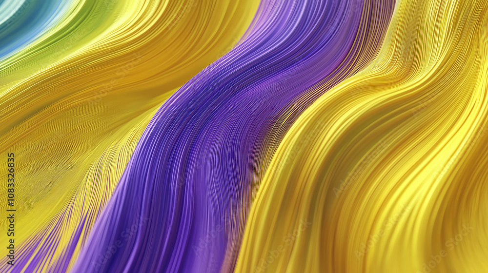 Aufkleber Colorful abstract lines flowing and creating a stunning visual effect