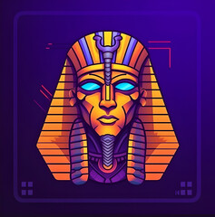 Egyptian pharaoh illustration