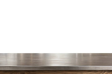 Steel table top cut out with isolated background