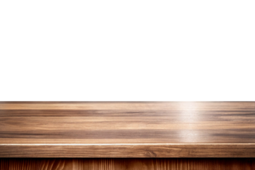 Wooden tabel top cut out with isolated background