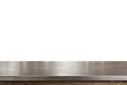 Steel table top cut out with isolated background
