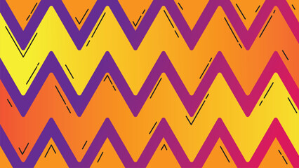Gradient zigzag background with line style