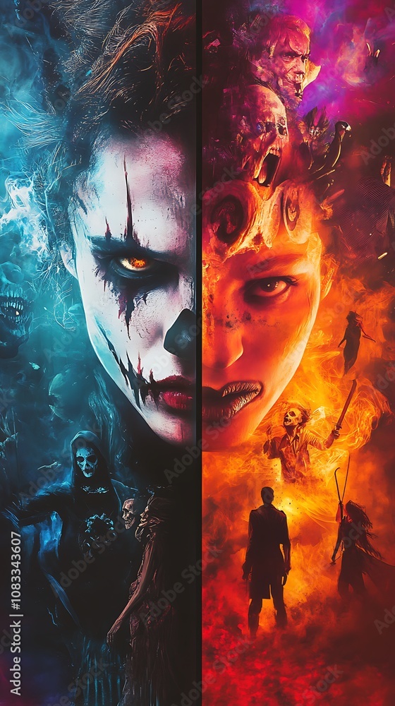 Poster Stylized Movie Visual Display Dynamic Stylized Movie Visual Display Concept