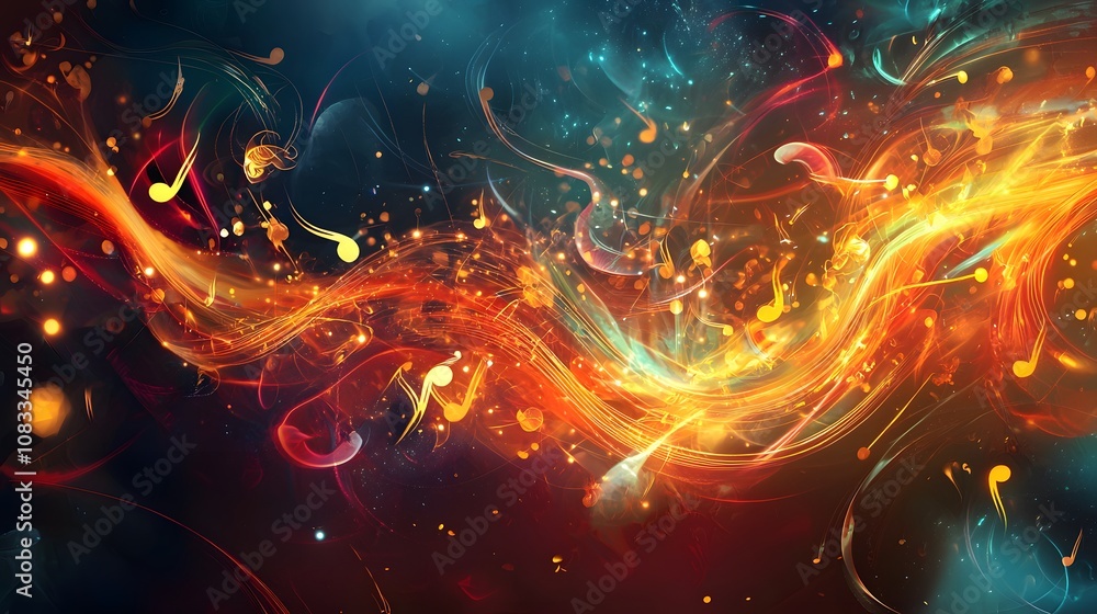 Poster discover how vibrant abstract art transforms spaces with colorful energy and musical inspiration